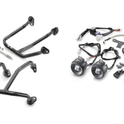 Crash bar supplementary headlight kit